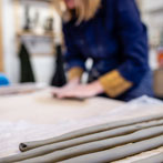 Kate Langrish-Smith working in her studio 2019